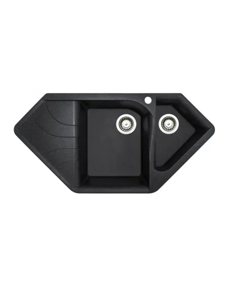 Мойка для кухни из гранита Adamant Spirit черный металлик, 1000х500х225 мм - 1