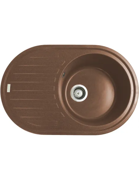 Мойка для кухни из гранита Adamant Ellipsis Terracotta, 765х495х200 мм - 1