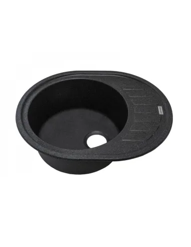 Мойка для кухни из гранита Adamant Ovum черный металлик, 615х495х200 мм - 3