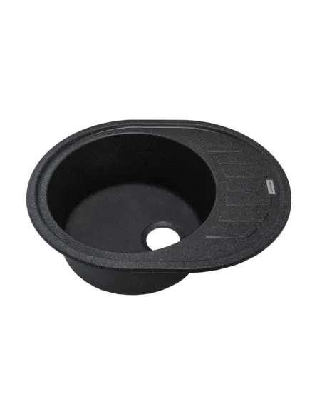 Мойка для кухни из гранита Adamant Ovum черный металлик, 615х495х200 мм - 3