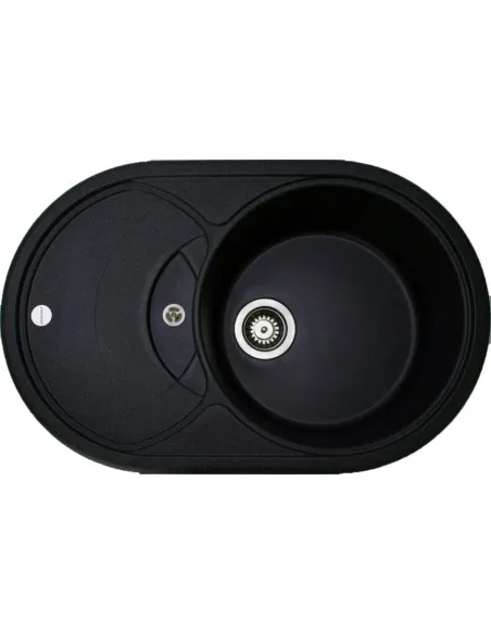 Мойка для кухни из гранита Adamant Shell антрацит, 770х495х200 мм - 1