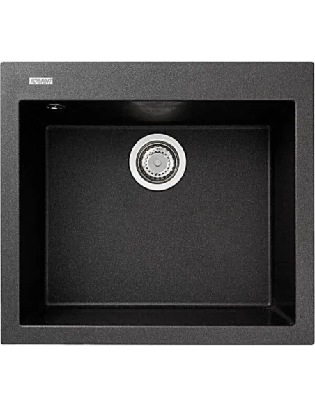 Мойка для кухни из гранита Adamant Univer черный металлик, 560х500х200 мм - 1