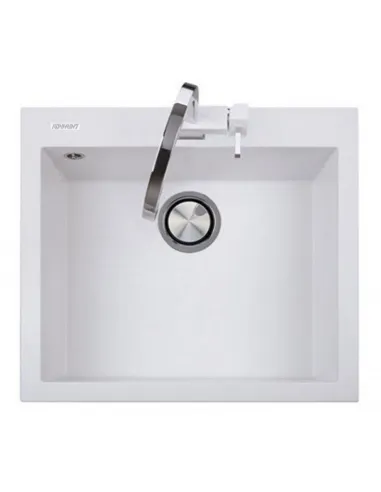 Мойка для кухни из гранита Adamant Univer белая, 560х500х200 мм - 2