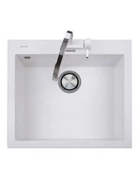 Мойка для кухни из гранита Adamant Univer белая, 560х500х200 мм - 2