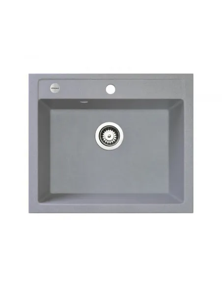 Мойка для кухни из гранита Adamant Prizma серая, 590х495х203 мм - 1
