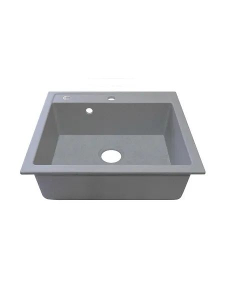 Мойка для кухни из гранита Adamant Prizma серая, 590х495х203 мм - 2