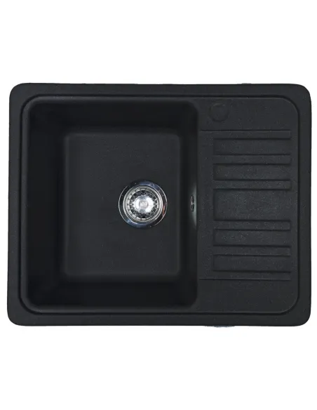 Мойка для кухни из гранита Adamant Small черный металлик, 570х455х180 мм - 1