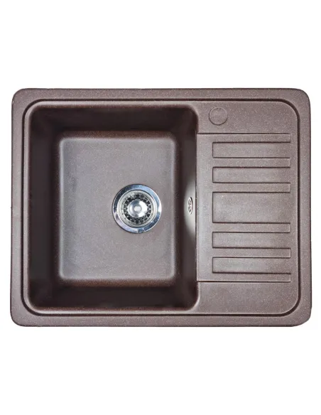 Мойка для кухни из гранита Adamant Small коричневая, 570х455х180 мм - 1