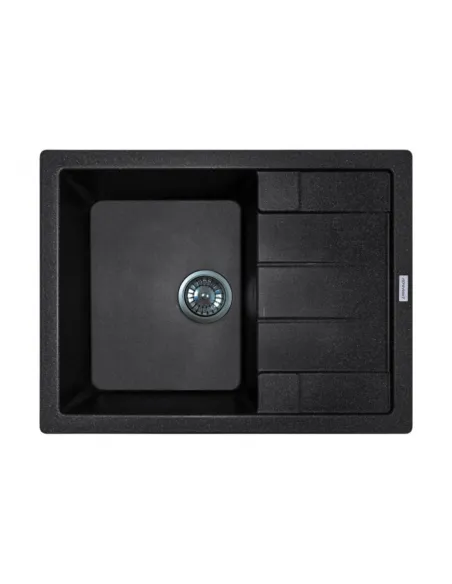 Мойка для кухни из гранита Adamant Anila черный металлик, 645х495х200 мм - 1