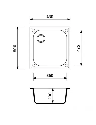 Мойка для кухни из гранита Adamant Compacta Old Stone, 430х500х200 мм - 2