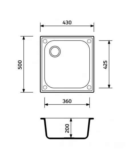 Мойка для кухни из гранита Adamant Compacta Old Stone, 430х500х200 мм - 2