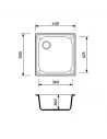 Мойка для кухни из гранита Adamant Compacta светло-серая, 430х500х200 мм - 2
