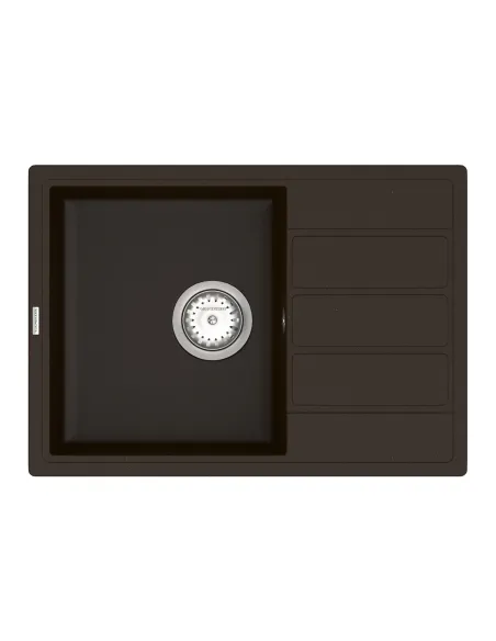 Мойка для кухни из гранита Vankor Easy EMP 02.62 Chocolate, 610х435х170 мм - 1
