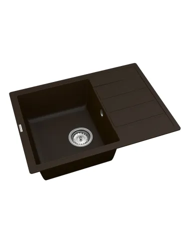 Мойка для кухни из гранита Vankor Easy EMP 02.62 Chocolate, 610х435х170 мм - 2