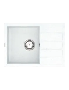 Мийка для кухні з граніту Vankor Easy EMP 02.62 White stone, 610х435х170 мм - 1