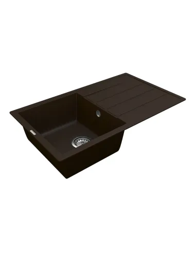 Мойка для кухни из гранита Vankor Easy EMP 02.76 Chocolate, 755х435х180 мм - 3