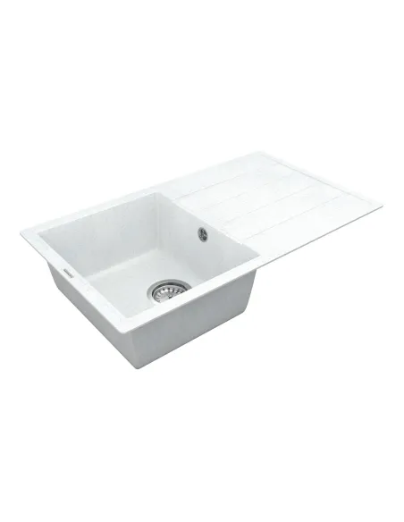 Мийка для кухні з граніту Vankor Easy EMP 02.76 White stone, 755х435х180 мм - 3