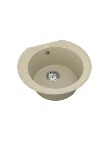 Мийка для кухні з граніту Vankor Kres KMR 01.52 Beige, 515х475х200 мм - 2