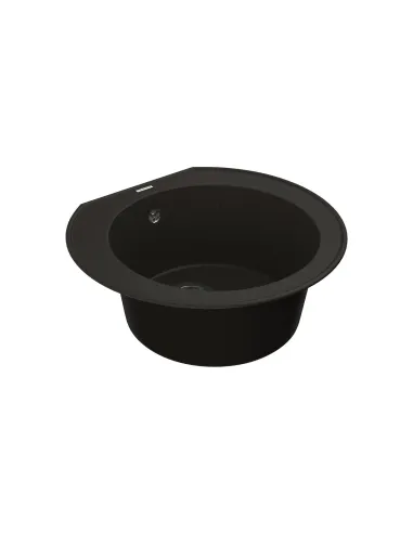 Мийка для кухні з граніту Vankor Kres KMR 01.52 Black, 515х475х200 мм - 3