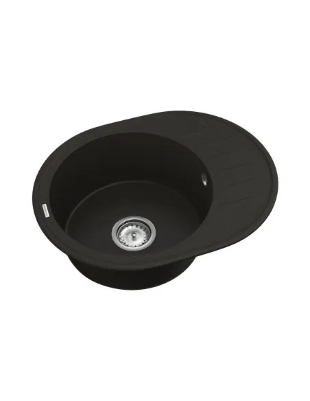Мойка для кухни из гранита Vankor Lira LMO 02.57 Black, 450х570х170 мм - 2