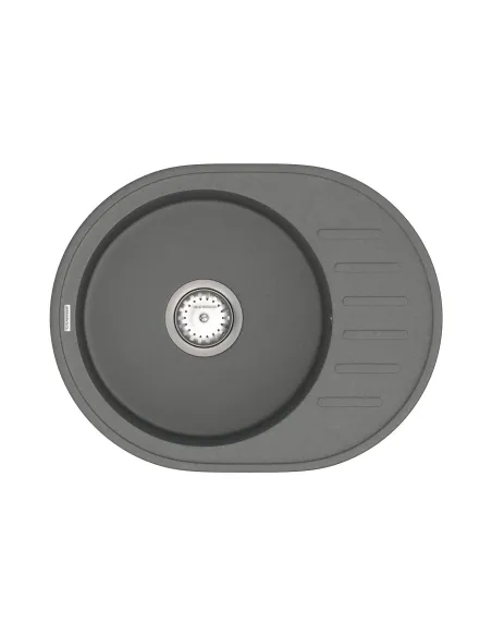 Мойка для кухни из гранита Vankor Lira LMO 02.57 Gray, 450х570х170 мм - 1