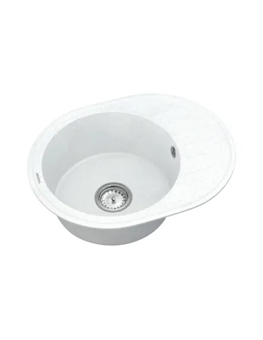 Мойка для кухни из гранита Vankor Lira LMO 02.57 White stone, 450х570х170 мм - 2