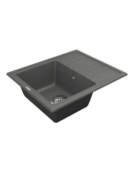 Мийка для кухні з граніту Vankor Lira LMP 02.55 Gray, 550х450х170 мм - 3