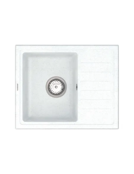 Мийка для кухні з граніту Vankor Lira LMP 02.55 White stone, 550х450х170 мм - 1