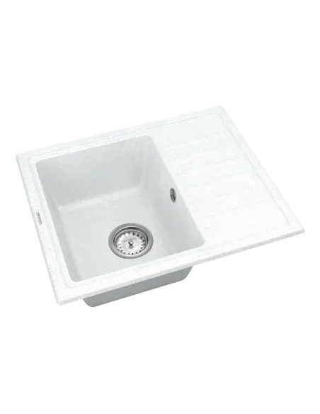 Мийка для кухні з граніту Vankor Lira LMP 02.55 White stone, 550х450х170 мм - 2