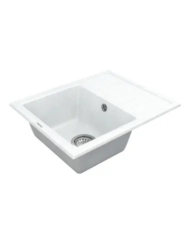 Мийка для кухні з граніту Vankor Lira LMP 02.55 White stone, 550х450х170 мм - 3