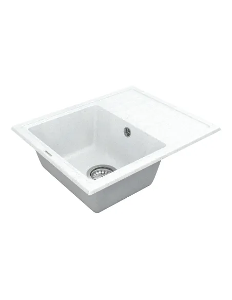 Мийка для кухні з граніту Vankor Lira LMP 02.55 White stone, 550х450х170 мм - 3