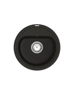 Мийка для кухні з граніту Vankor Lira LMR 01.44 Black, 440х440х180 мм - 1