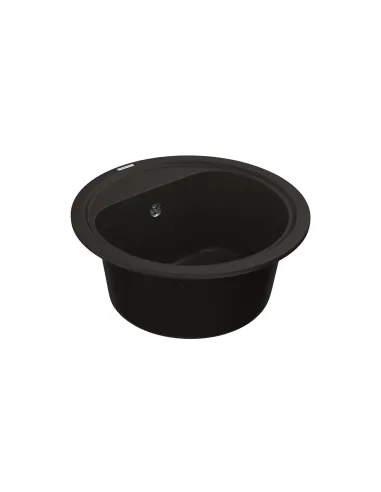 Мийка для кухні з граніту Vankor Lira LMR 01.44 Black, 440х440х180 мм - 3