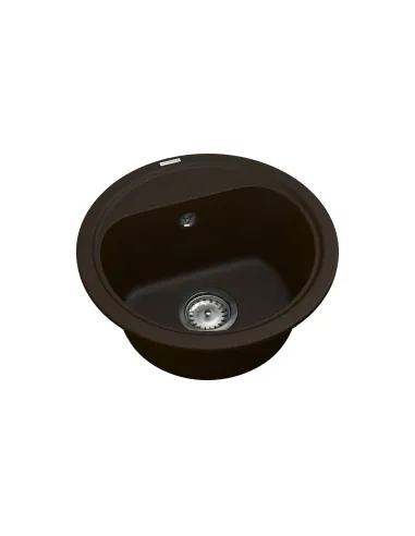 Мийка для кухні з граніту Vankor Lira LMR 01.44 Chocolate, 440х440х180 мм - 2