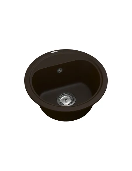 Мийка для кухні з граніту Vankor Lira LMR 01.44 Chocolate, 440х440х180 мм - 2