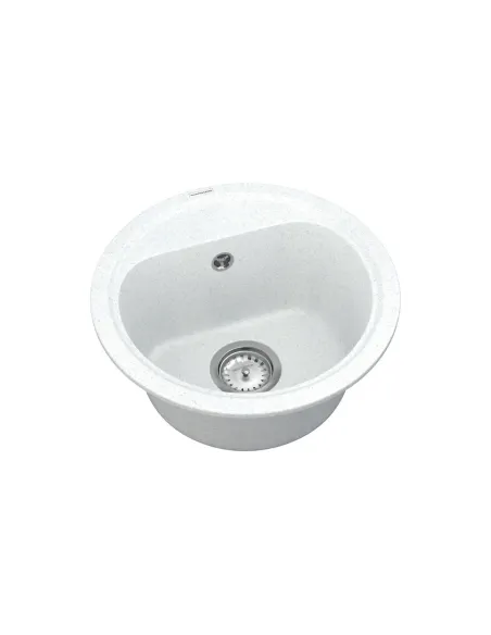 Мийка для кухні з граніту Vankor Lira LMR 01.44 White stone, 440х440х180 мм - 2