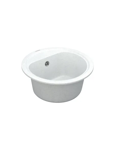 Мийка для кухні з граніту Vankor Lira LMR 01.44 White stone, 440х440х180 мм - 3