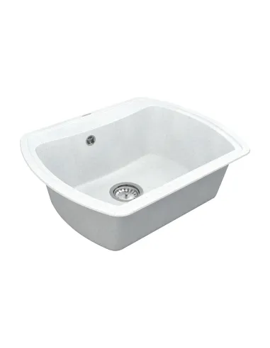 Мийка для кухні з граніту Vankor Norton NMP 01.63 White stone, 625х505х200 мм - 3