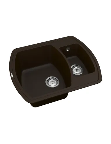 Мийка для кухні з граніту Vankor Norton NMP 03.63 Chocolate, 500х625х200 мм - 2