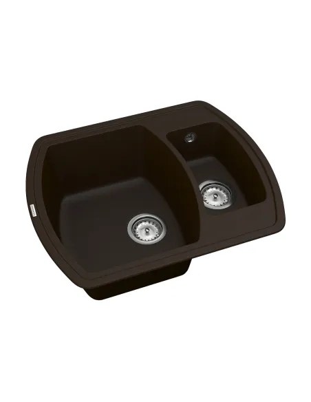 Мийка для кухні з граніту Vankor Norton NMP 03.63 Chocolate, 500х625х200 мм - 2