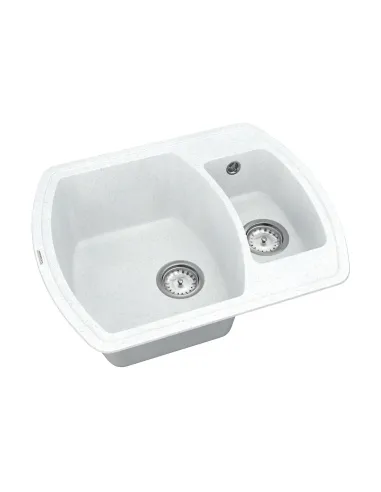 Мойка для кухни из гранита Vankor Norton NMP 03.63 White stone, 500х625х200 мм - 3