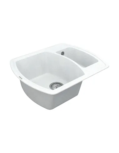 Мойка для кухни из гранита Vankor Norton NMP 03.63 White stone, 500х625х200 мм - 4