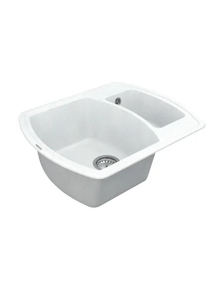 Мойка для кухни из гранита Vankor Norton NMP 03.63 White stone, 500х625х200 мм - 4