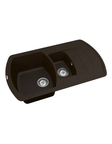 Мийка для кухні з граніту Vankor Norton NMP 04.86 Chocolate, 500х855х200 мм - 2