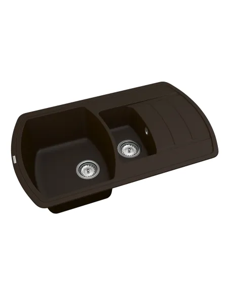 Мийка для кухні з граніту Vankor Norton NMP 04.86 Chocolate, 500х855х200 мм - 2