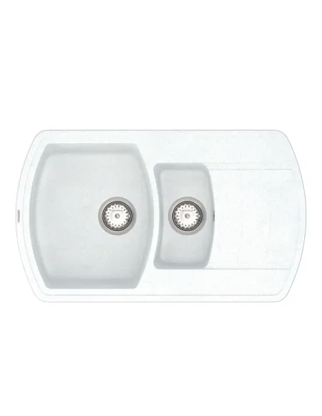 Мойка для кухни из гранита Vankor Norton NMP 04.86 White stone, 500х855х200 мм - 1