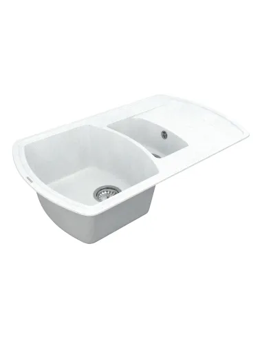 Мойка для кухни из гранита Vankor Norton NMP 04.86 White stone, 500х855х200 мм - 3