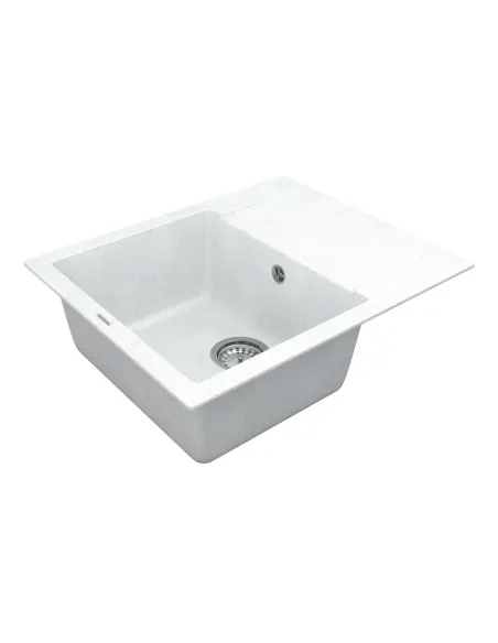 Мийка для кухні з граніту Vankor Orman OMP 02.61 White stone, 585х480х190 мм - 3