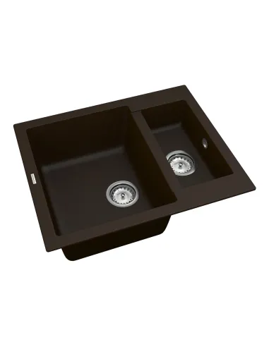 Мийка для кухні з граніту Vankor Orman OMP 03.61 Chocolate, 600х490х190 мм - 3