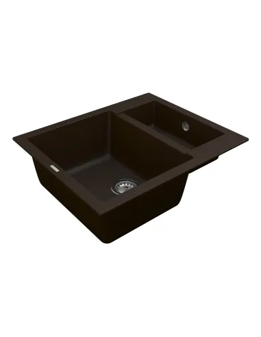 Мийка для кухні з граніту Vankor Orman OMP 03.61 Chocolate, 600х490х190 мм - 4